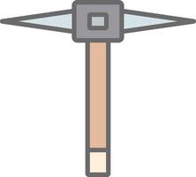 Pickaxe Line Filled Light Icon vector