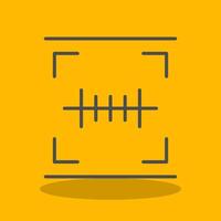 Barcode Scan Filled Shadow Icon vector