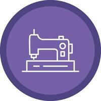 Sewing Machine Line Multi Circle Icon vector