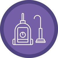 Vacuum Cleaner Line Multi Circle Icon vector