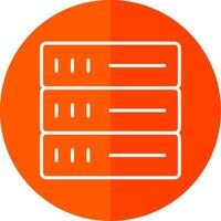 Database Line Yellow White Icon vector