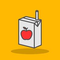 Juice Box Filled Shadow Icon vector