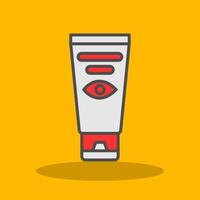 Eye Cream Filled Shadow Icon vector