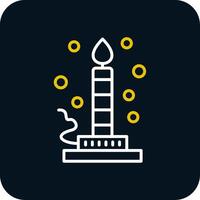 Bunsen Burner Line Red Circle Icon vector
