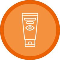 Eye Cream Line Multi Circle Icon vector