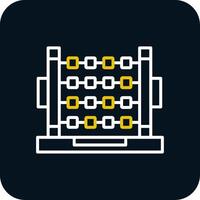 Abacus Line Yellow White Icon vector