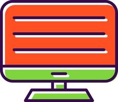 Computer filled Design Icon vector