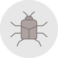 Stag Beetle Line Filled Light Icon vector