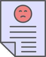 Bad Review Line Filled Light Icon vector