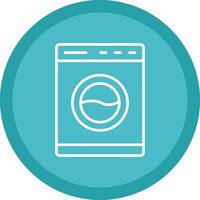 Washing Machine Line Multi Circle Icon vector