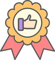 Achievement Line Filled Light Icon vector