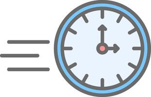 On Time Line Filled Light Icon vector