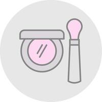 Blush Line Filled Light Icon vector