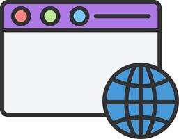 Web Line Filled Light Icon vector