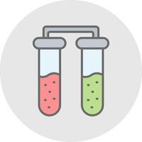 Test Tubes Line Filled Light Icon vector