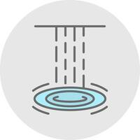 Waterfall Line Filled Light Icon vector