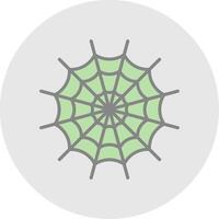 Spider Web Line Filled Light Icon vector