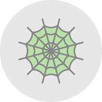 Spider Web Line Filled Light Icon vector