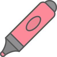 Marker Line Filled Light Icon vector