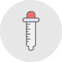 Pipette Line Filled Light Icon vector