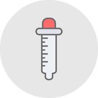 Pipette Line Filled Light Icon vector