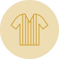 camisa línea amarillo circulo icono vector