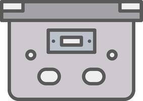 Box Line Filled Light Icon vector