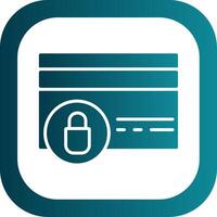 Locked Card Glyph Gradient Corner Icon vector