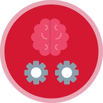 cerebro formación plano multi circulo icono vector