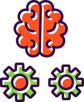 Brain Training filled Design Icon vector