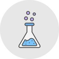Flask Line Filled Light Icon vector