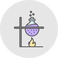 Flask Line Filled Light Icon vector