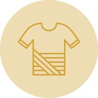 Shirt Line Yellow Circle Icon vector