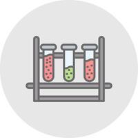 Test Tubes Line Filled Light Icon vector