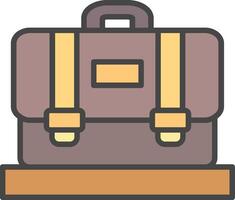 Suitcase Line Filled Light Icon vector