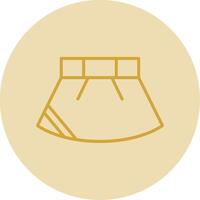 Skirt Line Yellow Circle Icon vector