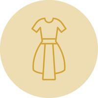 Dress Line Yellow Circle Icon vector