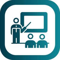 Business Training Glyph Gradient Corner Icon vector