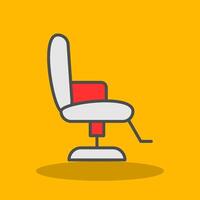 Barber Chair Filled Shadow Icon vector