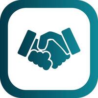 Handshake Glyph Gradient Corner Icon vector