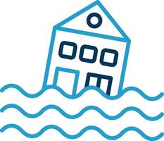 House Line Blue Two Color Icon vector