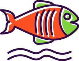 Flounder filled Design Icon vector