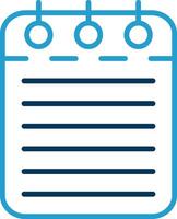 Checklist Line Blue Two Color Icon vector