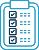 List Line Blue Two Color Icon vector