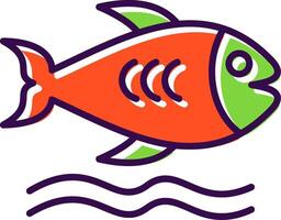 pescado lleno diseño icono vector