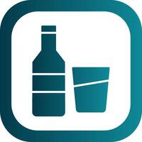 Wine Glyph Gradient Corner Icon vector