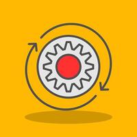 Iteration Filled Shadow Icon vector