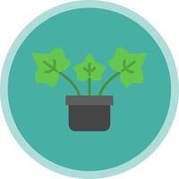 English Ivy Flat Multi Circle Icon vector