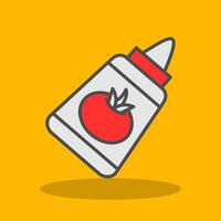 Tomato Ketchup Filled Shadow Icon vector