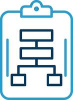 Planning Line Blue Two Color Icon vector